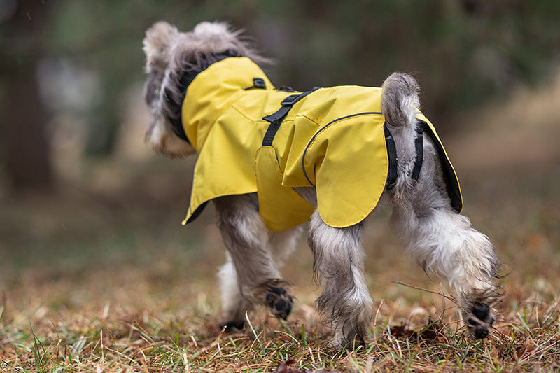 Small and Medium Dog Raincoat Double Collar Windproof Raincoat Outdoor Rain Poncho Pet Raincoat