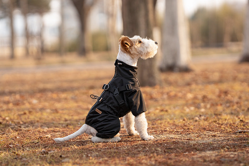 V.PET.BR Adjustable Waterproof Dog Raincoat with Reflective Strips - Full Coverage Paw Protector for Small Breeds (S-3XL)