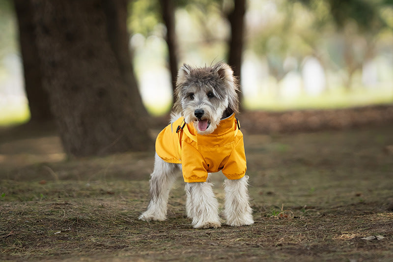 V.PET.BR Dog Raincoat Waterproof Harness-Compatible with Reflective Strips - Adjustable Pet Rain Jacket for Small Dogs (Teddy/Poodle/Chihuahua) 6 Sizes Available