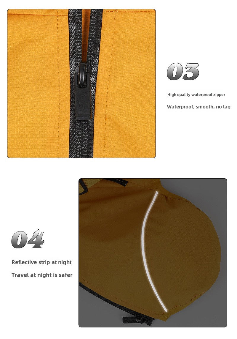 V.PET.BR Dog Raincoat Waterproof Harness-Compatible with Reflective Strips - Adjustable Pet Rain Jacket for Small Dogs (Teddy/Poodle/Chihuahua) 6 Sizes Available