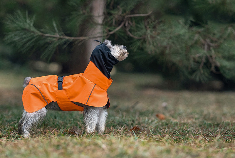 Small and Medium Dog Raincoat Double Collar Windproof Raincoat Outdoor Rain Poncho Pet Raincoat