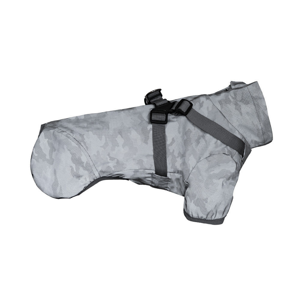 V.PET.BR Dog Raincoat Waterproof Harness-Compatible with Reflective Strips - Adjustable Pet Rain Jacket for Small Dogs (Teddy/Poodle/Chihuahua) 6 Sizes Available