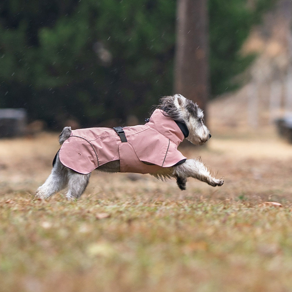 Small and Medium Dog Raincoat Double Collar Windproof Raincoat Outdoor Rain Poncho Pet Raincoat