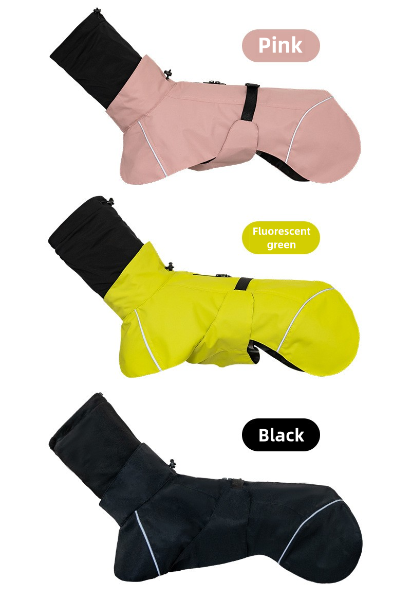 Small and Medium Dog Raincoat Double Collar Windproof Raincoat Outdoor Rain Poncho Pet Raincoat
