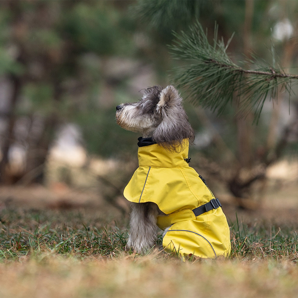 Small and Medium Dog Raincoat Double Collar Windproof Raincoat Outdoor Rain Poncho Pet Raincoat