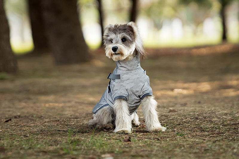V.PET.BR Dog Raincoat Waterproof Harness-Compatible with Reflective Strips - Adjustable Pet Rain Jacket for Small Dogs (Teddy/Poodle/Chihuahua) 6 Sizes Available