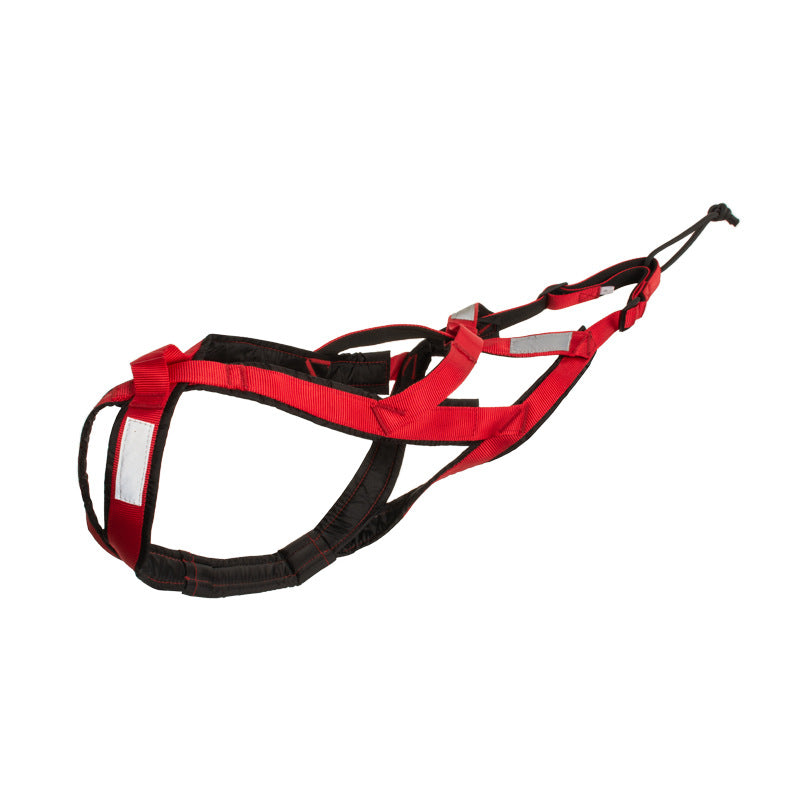 V.PET.BR Reflective Dog Sledding Harness - Heavy-Duty Nylon Chest Harness for Skiing, Pulling & Outdoor Activities (5 Sizes, Night Safety)