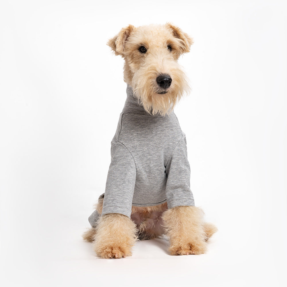Pet Anti-Shedding Four-Legged Clothes Solid Color Warm Comfortable Dog Clothes Skin-Friendly Multi-Color Four Seasons Base Shirt High Neck Clothes