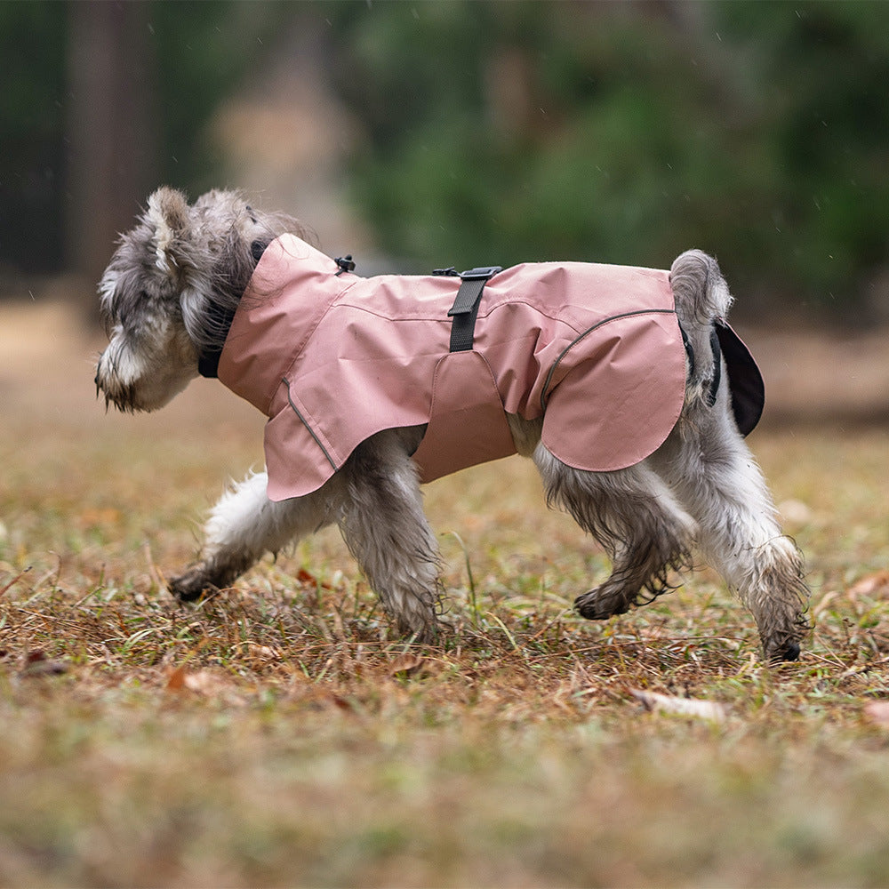 Small and Medium Dog Raincoat Double Collar Windproof Raincoat Outdoor Rain Poncho Pet Raincoat