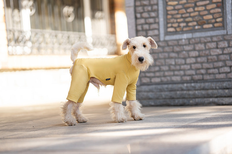 Pet Anti-Shedding Four-Legged Clothes Solid Color Warm Comfortable Dog Clothes Skin-Friendly Multi-Color Four Seasons Base Shirt High Neck Clothes