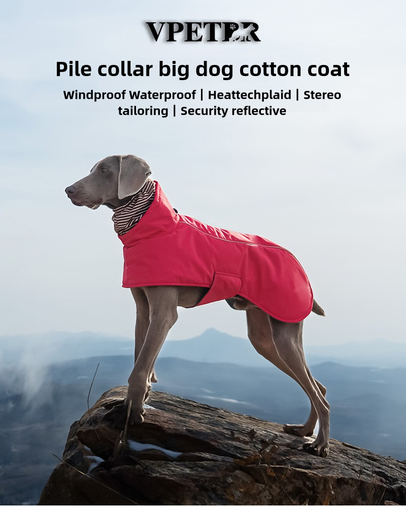 V·PET·B·R Waterproof Dog Winter Coat - Windproof Fleece-Lined Parka with High Neck for Small to Large Dogs (S-2XL) | All-Weather Thermal Cape Jacket