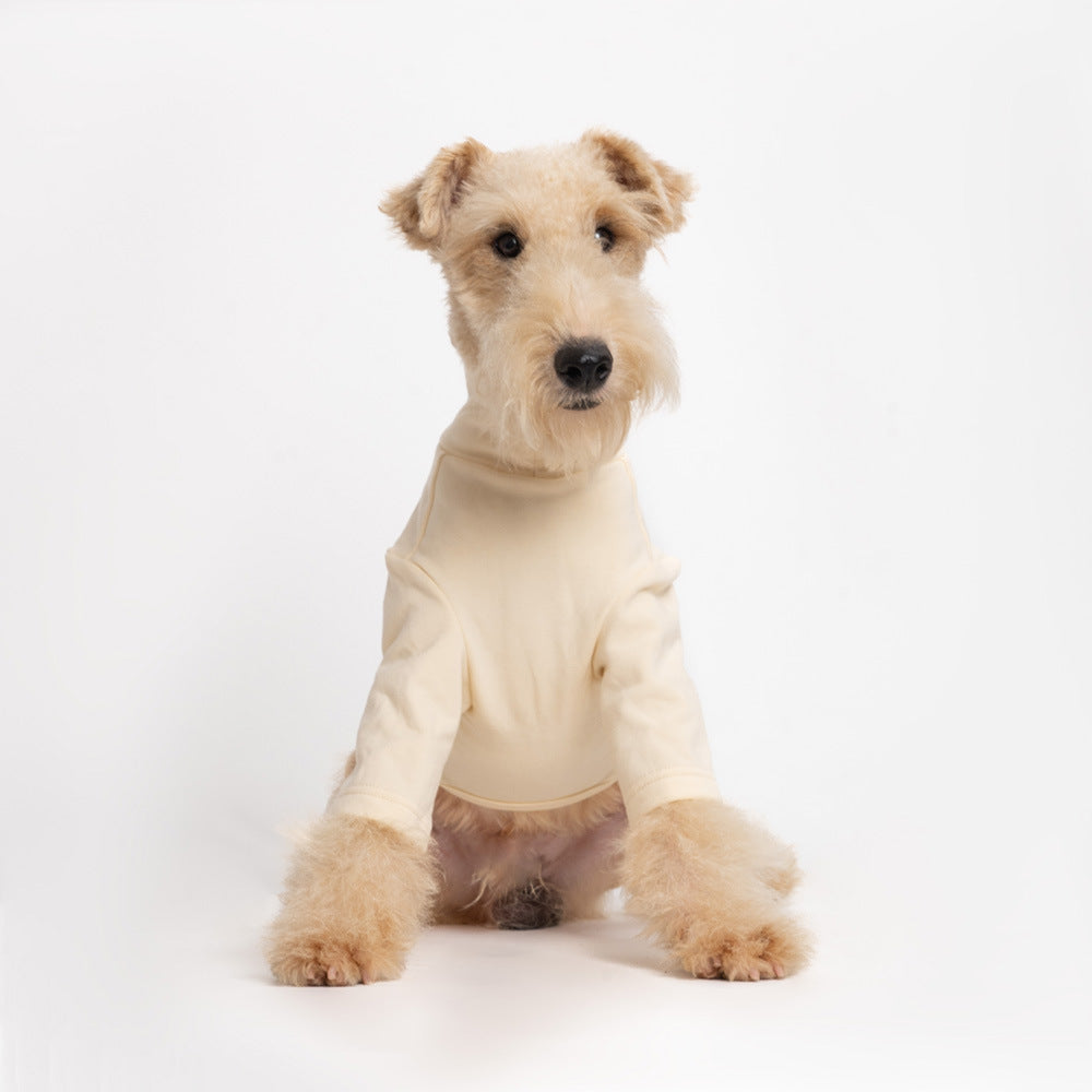 Pet Anti-Shedding Four-Legged Clothes Solid Color Warm Comfortable Dog Clothes Skin-Friendly Multi-Color Four Seasons Base Shirt High Neck Clothes
