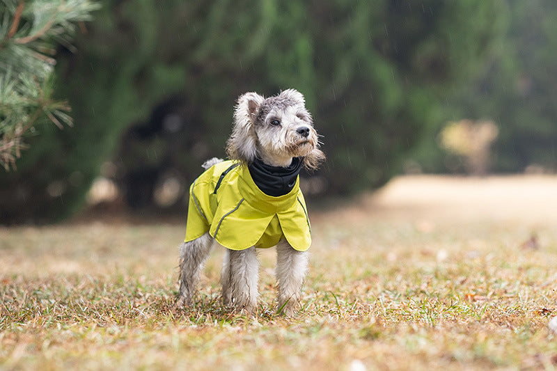 Small and Medium Dog Raincoat Double Collar Windproof Raincoat Outdoor Rain Poncho Pet Raincoat