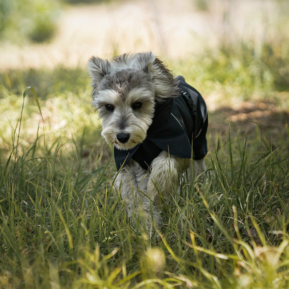 Small and Medium Dog Raincoat Double Collar Windproof Raincoat Outdoor Rain Poncho Pet Raincoat
