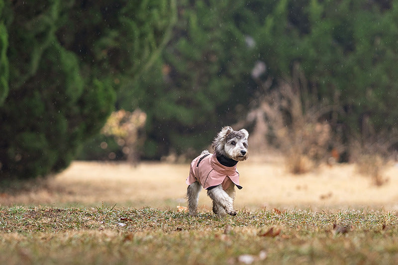 Small and Medium Dog Raincoat Double Collar Windproof Raincoat Outdoor Rain Poncho Pet Raincoat