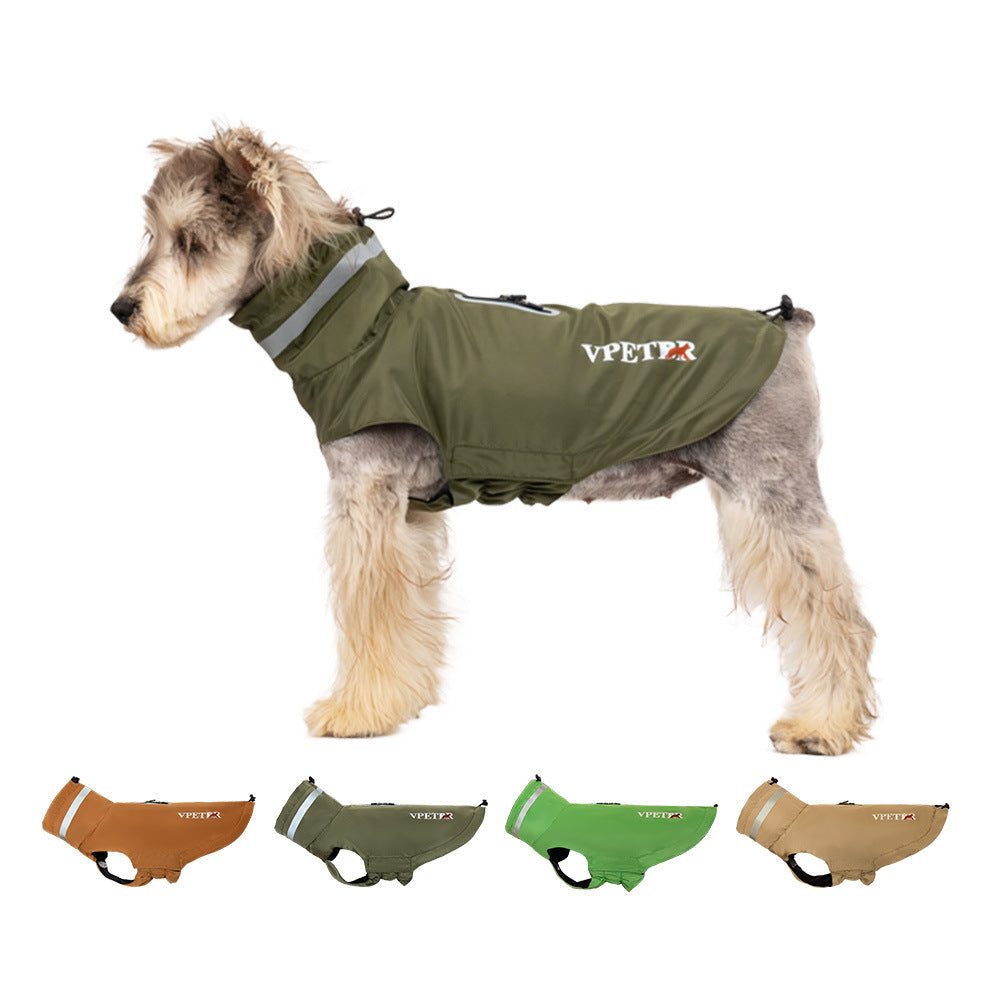 Waterproof Dog Raincoat with Reflective Strips - All-Weather Outdoor Protection for Small to Large Dogs (S-3XL) | V.PET.BR Brand
