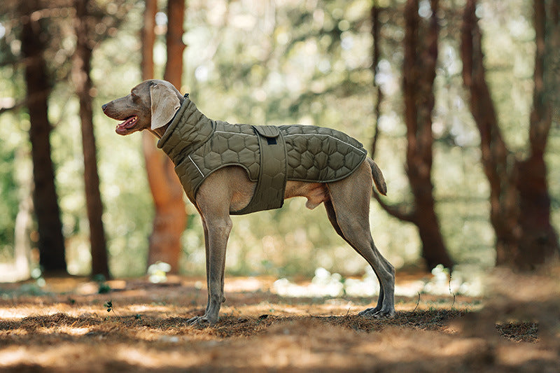 V.PET.BR Winter Reflective Dog Vest - Water-Resistant Thermal Coat for Large Dogs | All Weather Protection with Adjustable Straps (S-2XL)