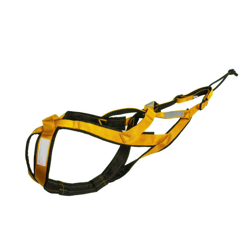 V.PET.BR Reflective Dog Sledding Harness - Heavy-Duty Nylon Chest Harness for Skiing, Pulling & Outdoor Activities (5 Sizes, Night Safety)