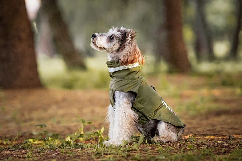 Waterproof Dog Raincoat with Reflective Strips - All-Weather Outdoor Protection for Small to Large Dogs (S-3XL) | V.PET.BR Brand