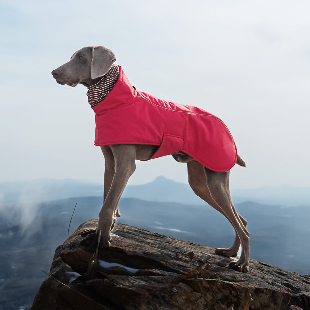 V·PET·B·R Waterproof Dog Winter Coat - Windproof Fleece-Lined Parka with High Neck for Small to Large Dogs (S-2XL) | All-Weather Thermal Cape Jacket