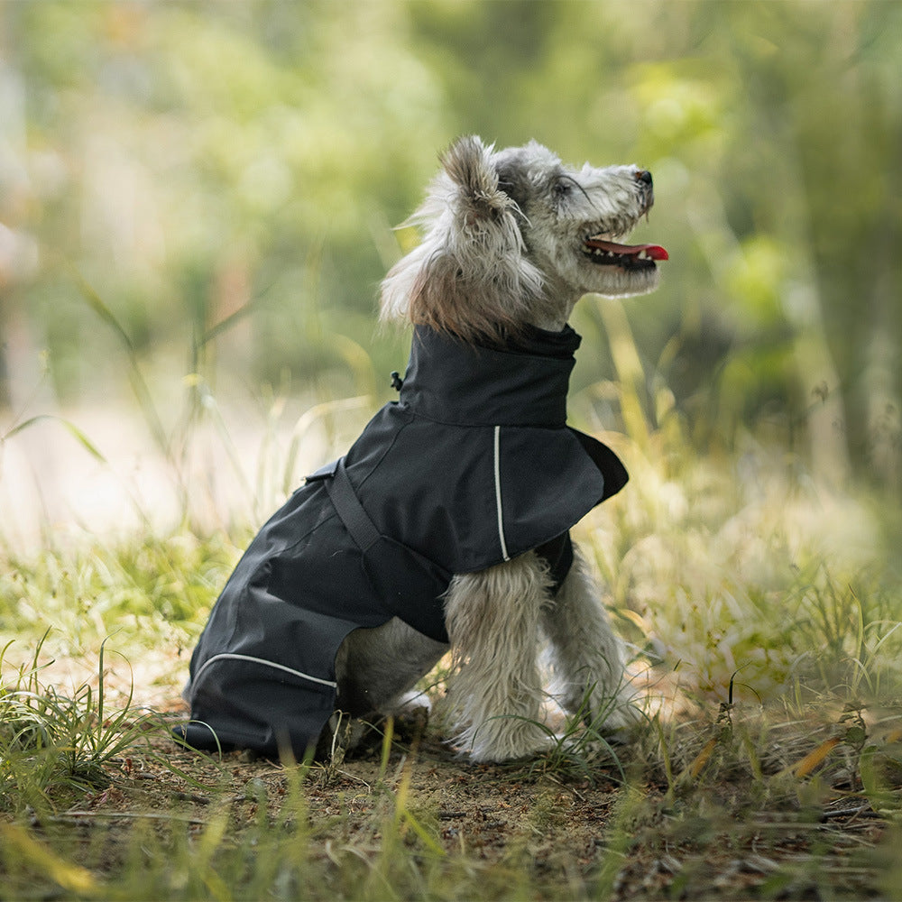 Small and Medium Dog Raincoat Double Collar Windproof Raincoat Outdoor Rain Poncho Pet Raincoat