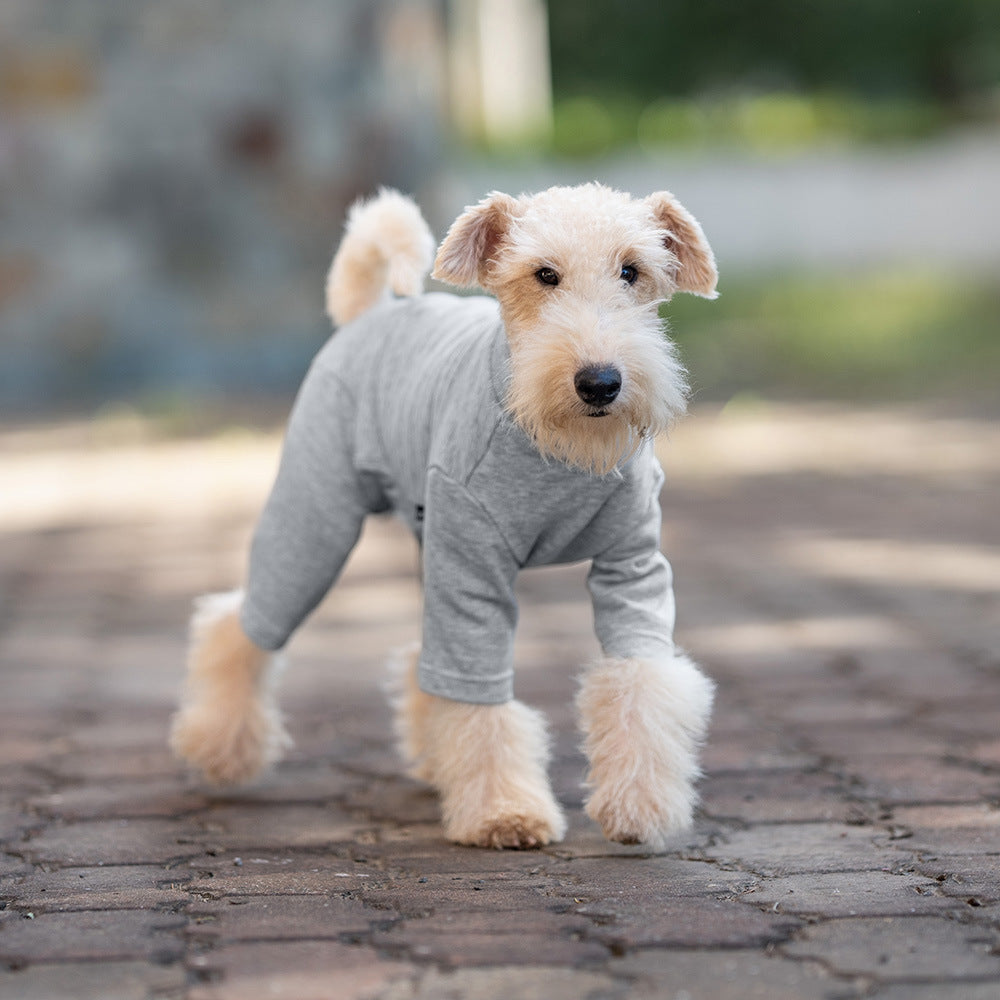 Pet Anti-Shedding Four-Legged Clothes Solid Color Warm Comfortable Dog Clothes Skin-Friendly Multi-Color Four Seasons Base Shirt High Neck Clothes