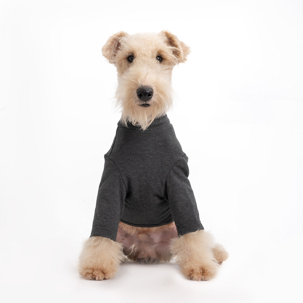 Pet Anti-Shedding Four-Legged Clothes Solid Color Warm Comfortable Dog Clothes Skin-Friendly Multi-Color Four Seasons Base Shirt High Neck Clothes