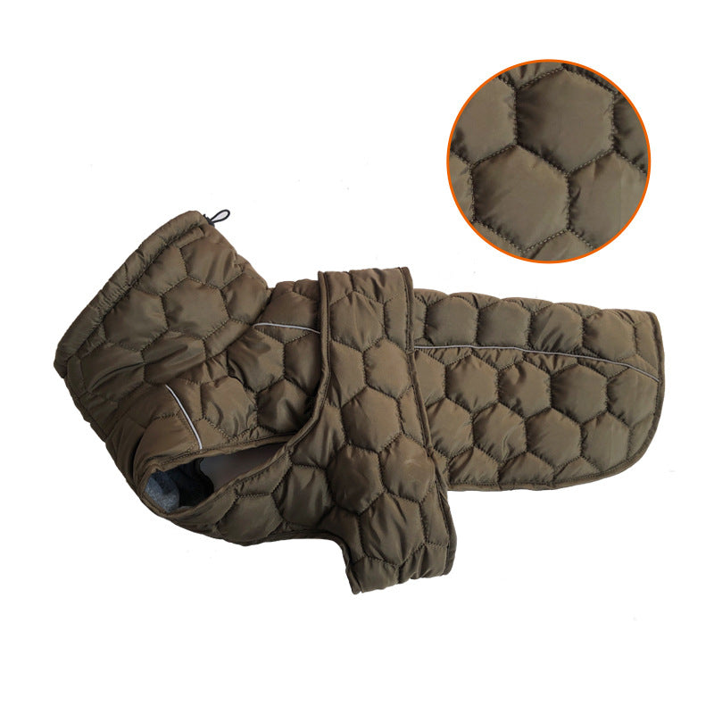 V.PET.BR Winter Reflective Dog Vest - Water-Resistant Thermal Coat for Large Dogs | All Weather Protection with Adjustable Straps (S-2XL)