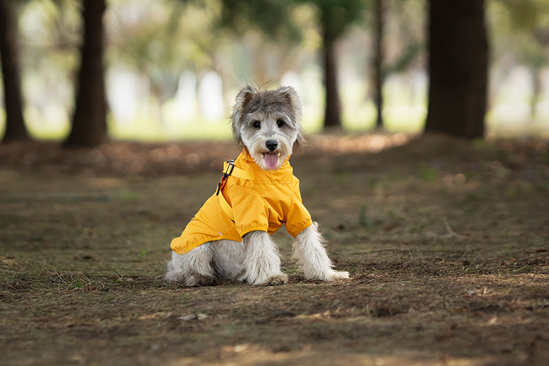 V.PET.BR Dog Raincoat Waterproof Harness-Compatible with Reflective Strips - Adjustable Pet Rain Jacket for Small Dogs (Teddy/Poodle/Chihuahua) 6 Sizes Available