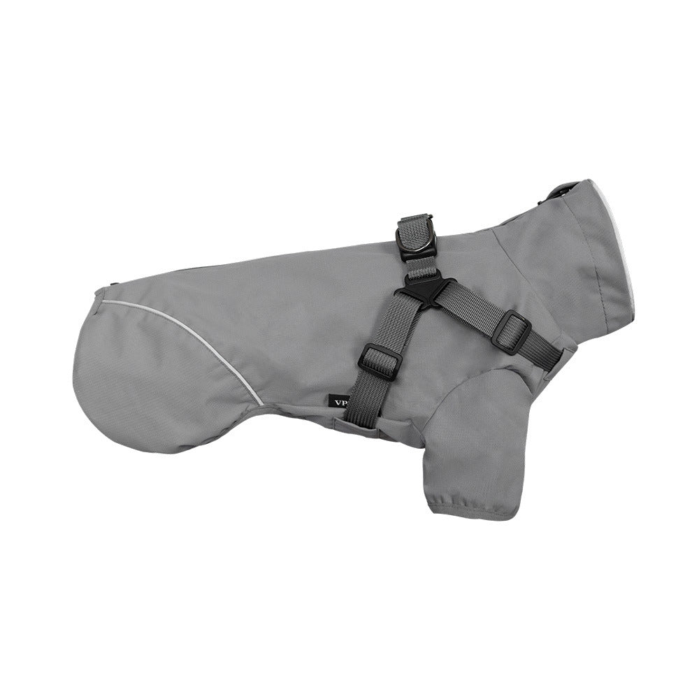V.PET.BR Dog Raincoat Waterproof Harness-Compatible with Reflective Strips - Adjustable Pet Rain Jacket for Small Dogs (Teddy/Poodle/Chihuahua) 6 Sizes Available