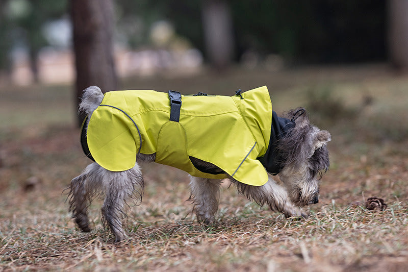 Small and Medium Dog Raincoat Double Collar Windproof Raincoat Outdoor Rain Poncho Pet Raincoat